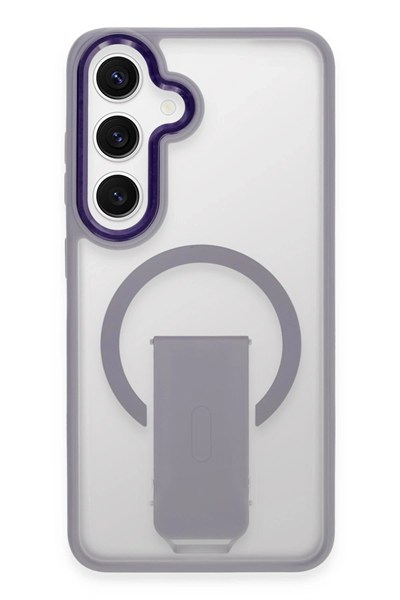 Mey İthalat®  Samsung Galaxy S24 Tork Magsafe Standlı Kapak - Lila