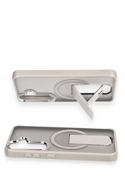 Mey İthalat®  Samsung Galaxy S24 Tork Magsafe Standlı Kapak - Lacivert