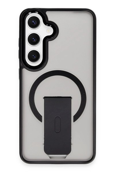 Mey İthalat®  Samsung Galaxy S24 Tork Magsafe Standlı Kapak - Siyah