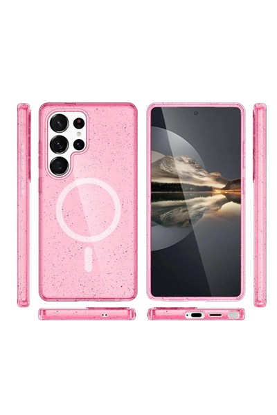 Mey İthalat®  Samsung Galaxy S24 Ultra Kılıf Star Magsafe Kapak - Pembe