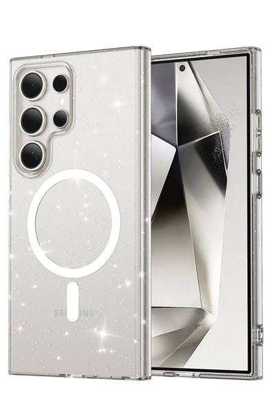 Mey İthalat®  Samsung Galaxy S24 Ultra Kılıf Star Magsafe Kapak - Şeffaf