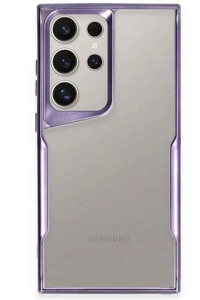 Mey İthalat®  Samsung Galaxy S24 Ultra Kılıf Boyi Silikon Kapak - Derin Mor