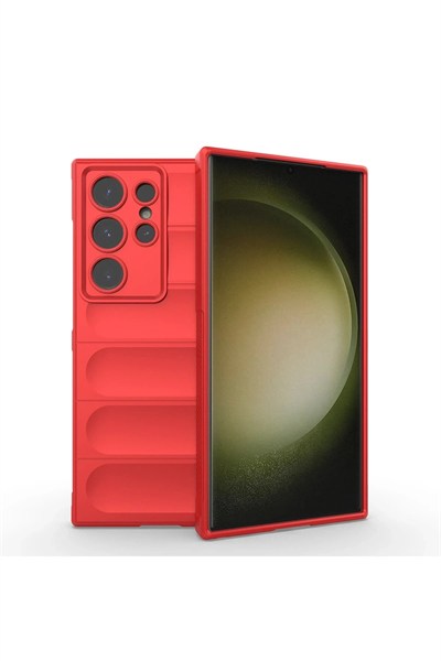 Mey İthalat®  Samsung Galaxy S24 Ultra Kılıf Optimum Silikon - Kırmızı