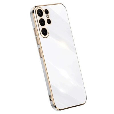 Mey İthalat®  Samsung Galaxy S24 Ultra Kılıf Volet Silikon - Beyaz