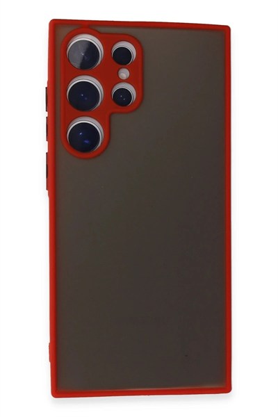 Mey İthalat®  Samsung Galaxy S24 Ultra Kılıf Montreal Silikon Kapak - Kırmızı