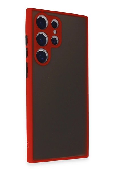 Mey İthalat®  Samsung Galaxy S24 Ultra Kılıf Montreal Silikon Kapak - Kırmızı