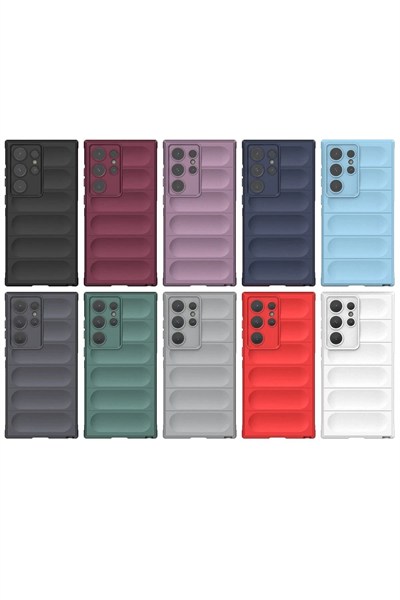 Mey İthalat®  Samsung Galaxy S24 Ultra Kılıf Optimum Silikon - Kırmızı