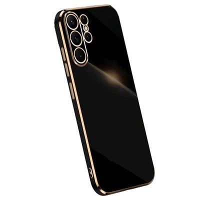 Mey İthalat®  Samsung Galaxy S24 Ultra Kılıf Volet Silikon - Siyah