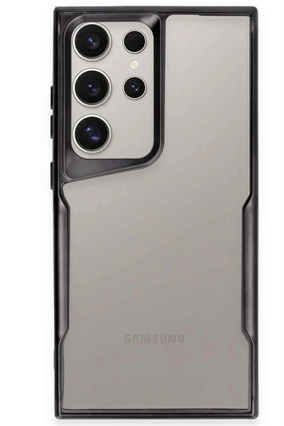 Mey İthalat®  Samsung Galaxy S24 Ultra Kılıf Boyi Silikon Kapak - Siyah