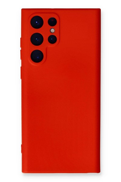 Mey İthalat®  Samsung Galaxy S24 Ultra Kılıf Nano içi Kadife Silikon - Kırmızı