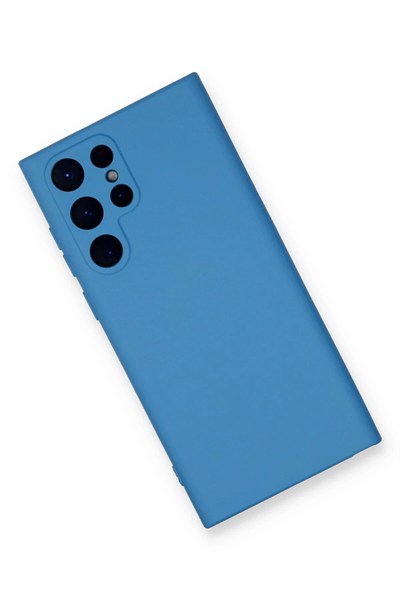 Mey İthalat®  Samsung Galaxy S24 Ultra Kılıf Nano içi Kadife Silikon - Mavi