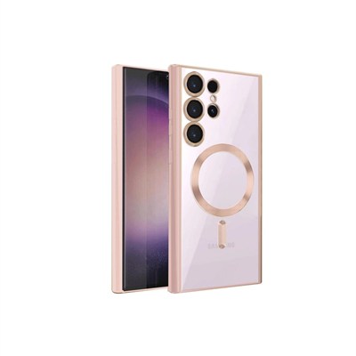 Mey İthalat®  Samsung Galaxy S24 Ultra Kılıf Kross Magneticsafe Kapak - Rose