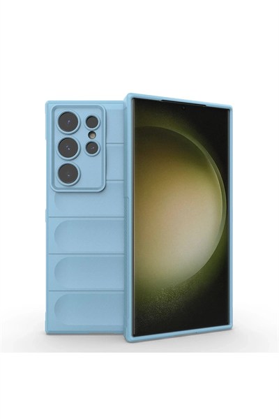 Mey İthalat®  Samsung Galaxy S24 Ultra Kılıf Optimum Silikon - Sky Blue