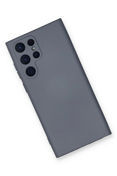 Mey İthalat®  Samsung Galaxy S24 Ultra Kılıf Nano içi Kadife Silikon - Gri