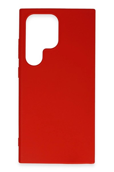 Mey İthalat®  Samsung Galaxy S24 Ultra Kılıf First Silikon - Kırmızı