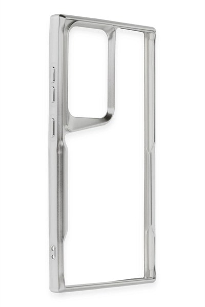 Mey İthalat®  Samsung Galaxy S24 Ultra Kılıf Boyi Silikon Kapak - Gümüş