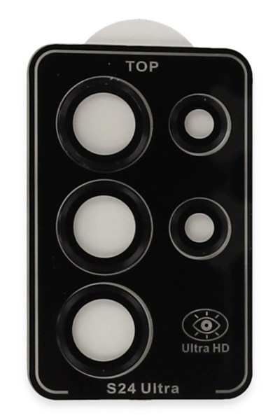 Mey İthalat®  Samsung Galaxy S24 Ultra PVD Metal Kamera Lens - Siyah
