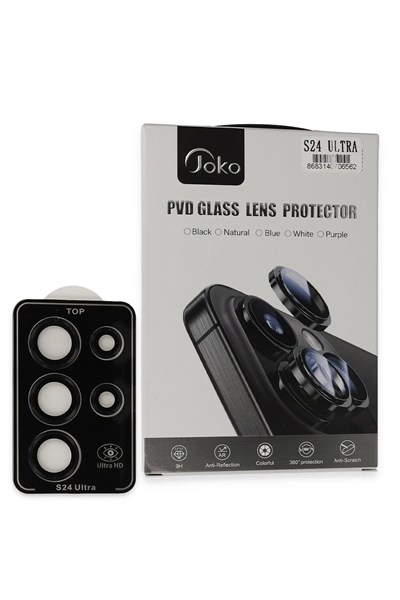 Mey İthalat®  Samsung Galaxy S24 Ultra PVD Metal Kamera Lens - Siyah