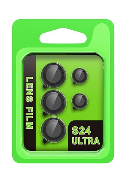 Mey İthalat®  Samsung Galaxy S24 Ultra Raze Metal Kamera Lens - Siyah