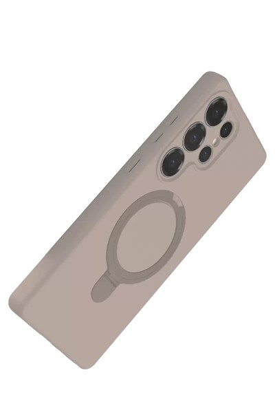 Mey İthalat®  Samsung Galaxy S24 Ultra Regal Magsafe Standlı Kapak - Çöl Titanyum
