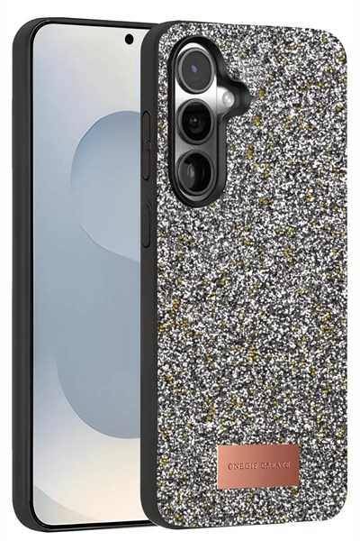 Mey İthalat®  Samsung Galaxy S25 Bright Simli Kapak - Gold