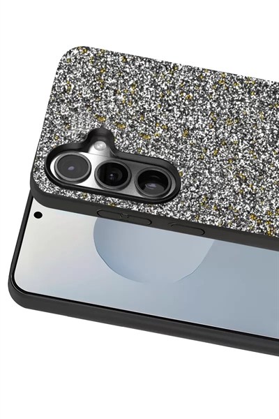 Mey İthalat®  Samsung Galaxy S25 Bright Simli Kapak - Gold