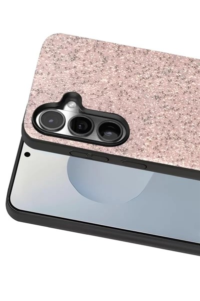 Mey İthalat®  Samsung Galaxy S25 Bright Simli Kapak - Pembe