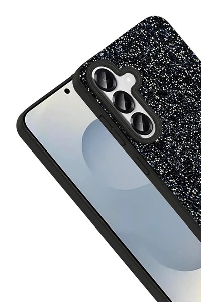 Mey İthalat®  Samsung Galaxy S25 Bright Simli Kapak - Derin Mor