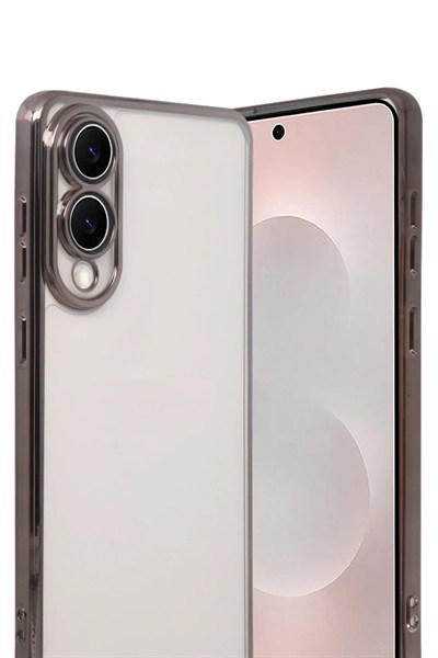 Mey İthalat®  Samsung Galaxy S25 Edge  Lensli Silikon - Titan Gri