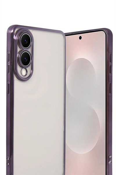Mey İthalat®  Samsung Galaxy S25 Edge  Lensli Silikon - Mor