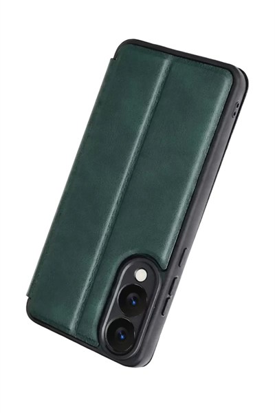 Mey İthalat®  Samsung Galaxy S25 Edge Flip Cover - Koyu Yeşil