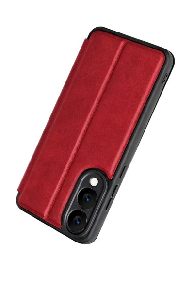 Mey İthalat®  Samsung Galaxy S25 Edge Flip Cover - Kırmızı