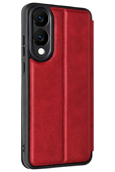 Mey İthalat®  Samsung Galaxy S25 Edge Flip Cover - Kırmızı