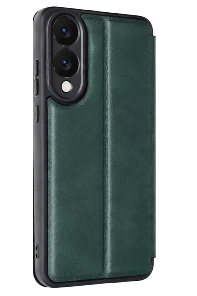 Mey İthalat®  Samsung Galaxy S25 Edge Flip Cover - Koyu Yeşil