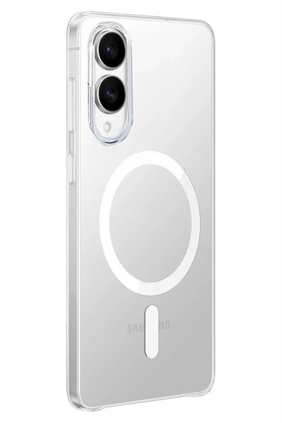 Mey İthalat®  Samsung Galaxy S25 Edge Kılıf PC Zara Magsafe Şeffaf Kılıf - Şeffaf