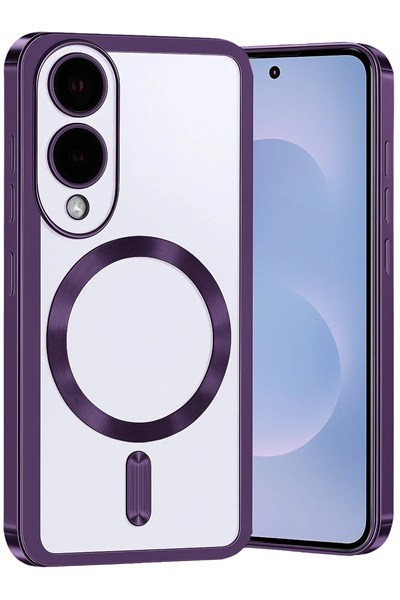Mey İthalat®  Samsung Galaxy S25 Edge Kross Magneticsafe Kapak - Mor