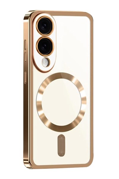 Mey İthalat®  Samsung Galaxy S25 Edge Kross Magneticsafe Kapak - Çöl Titanyum