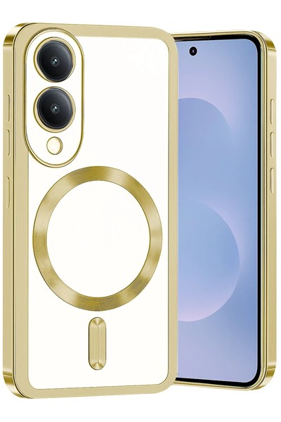Mey İthalat®  Samsung Galaxy S25 Edge Kross Magneticsafe Kapak - Gold