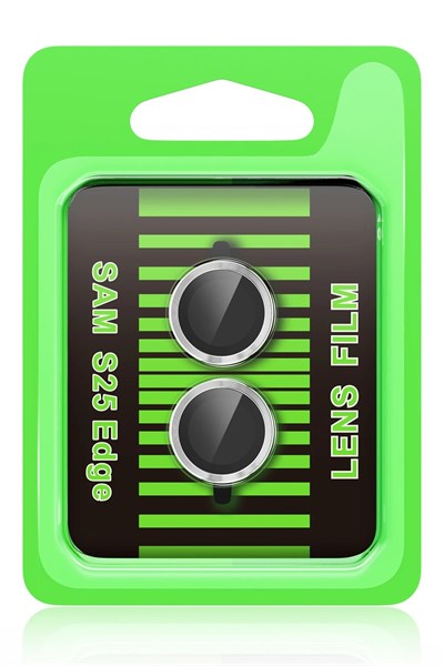 Mey İthalat®  Samsung Galaxy S25 Edge Raze Metal Kamera Lens - Gümüş