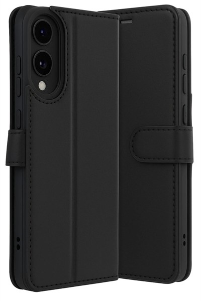 Mey İthalat®  Samsung Galaxy S25 Edge Trend S Plus Kapaklı Kılıf - Siyah