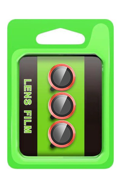 Mey İthalat®  Samsung Galaxy S25 FE Raze Metal Kamera Lens - Kırmızı