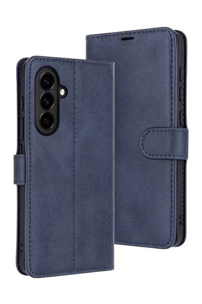 Mey İthalat®  Samsung Galaxy S25 FE Trend S Plus Kapaklı Kılıf - Lacivert