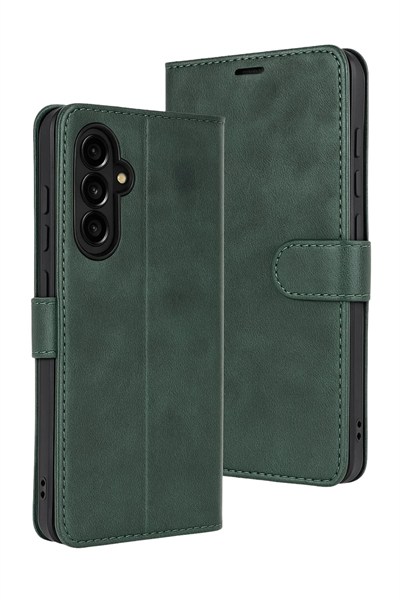 Mey İthalat®  Samsung Galaxy S25 FE Trend S Plus Kapaklı Kılıf - Yeşil