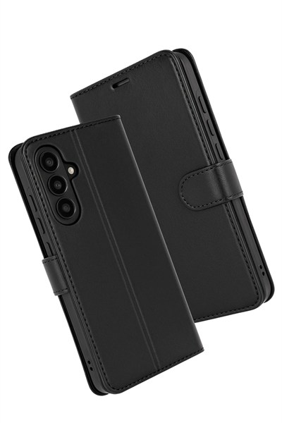 Mey İthalat®  Samsung Galaxy S25 FE Trend S Plus Kapaklı Kılıf - Siyah
