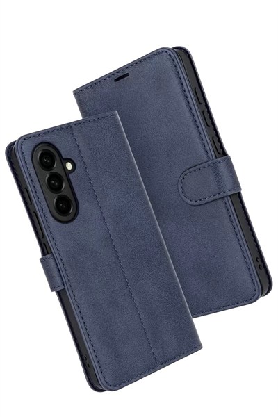 Mey İthalat®  Samsung Galaxy S25 FE Trend S Plus Kapaklı Kılıf - Lacivert