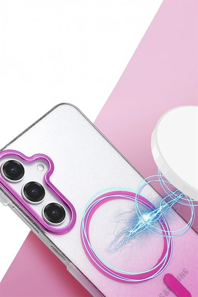 Mey İthalat®  Samsung Galaxy S25 Glossy Magsafe Kapak - Siyah