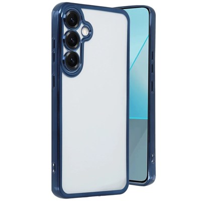 Mey İthalat®  Samsung Galaxy S25 Kılıf  Lensli Silikon - Lacivert