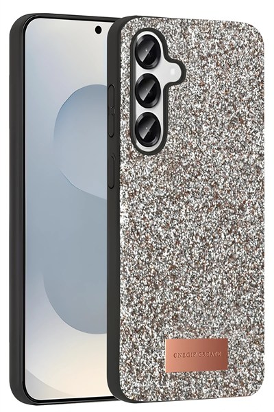 Mey İthalat®  Samsung Galaxy S25 Plus Bright Simli Kapak - Gold