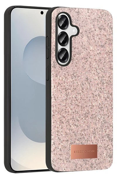 Mey İthalat®  Samsung Galaxy S25 Plus Bright Simli Kapak - Pembe