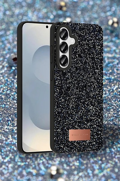 Mey İthalat®  Samsung Galaxy S25 Plus Bright Simli Kapak - Gümüş